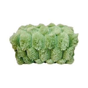 Plush Luxe Woven Cosmetic Bag – Sage Green